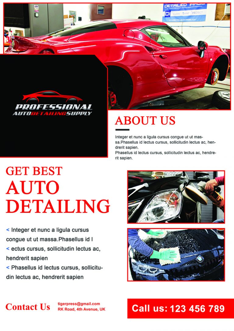 Auto Detailing Business Flyers