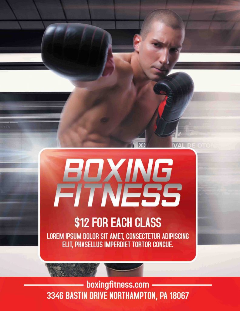 Boxing Fitness Business Flyers