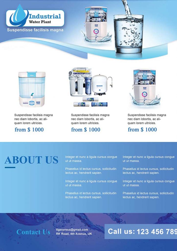Water Purifiers Business Flyers