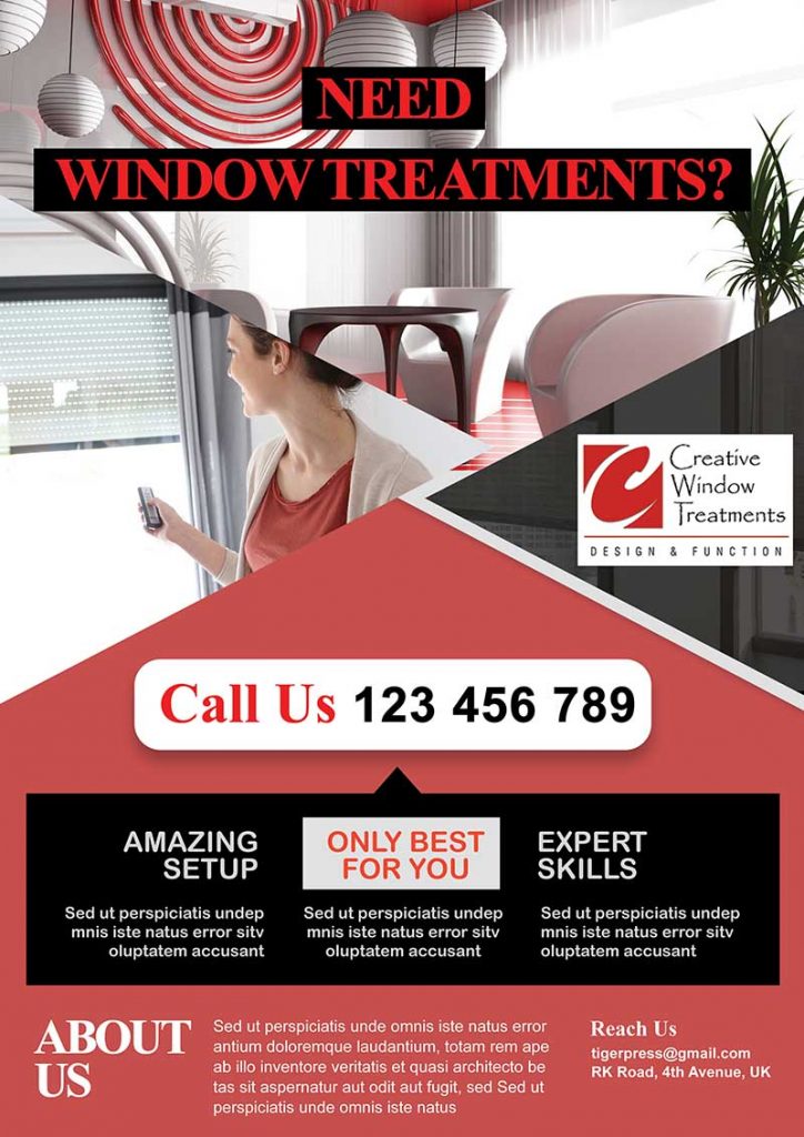 Window Treatments Business Flyers